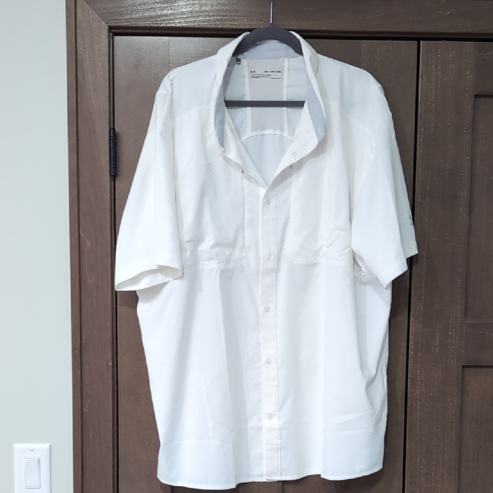 Under Armour White Casual Button Down Shirt